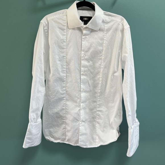 Joseph Abboud Tuxedo Formal Dress Shirt 16x32/33 White Slim Fit French Cuff - Picture 1 of 8